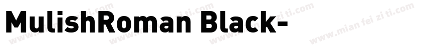 MulishRoman Black字体转换